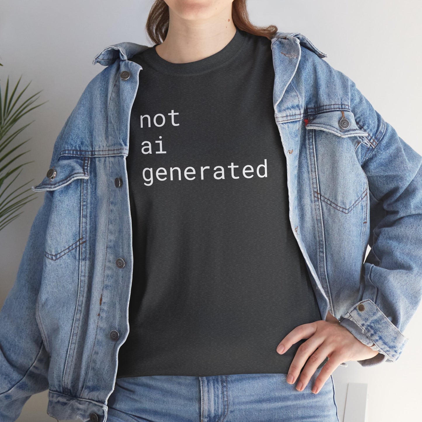not ai generated - Unisex Heavy Cotton T-Shirt