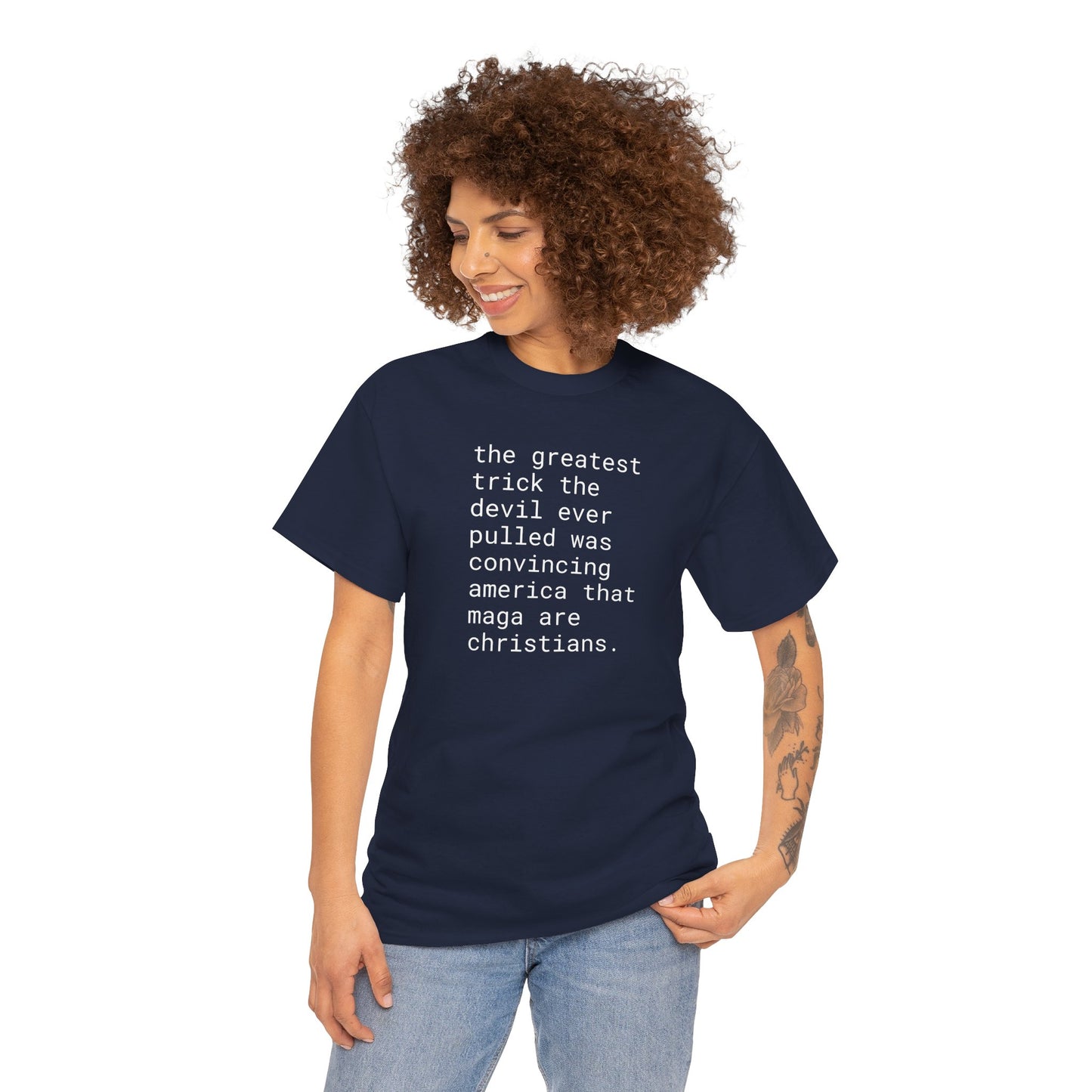 greatest trick the devil ever pulled - Unisex Heavy Cotton T-Shirt