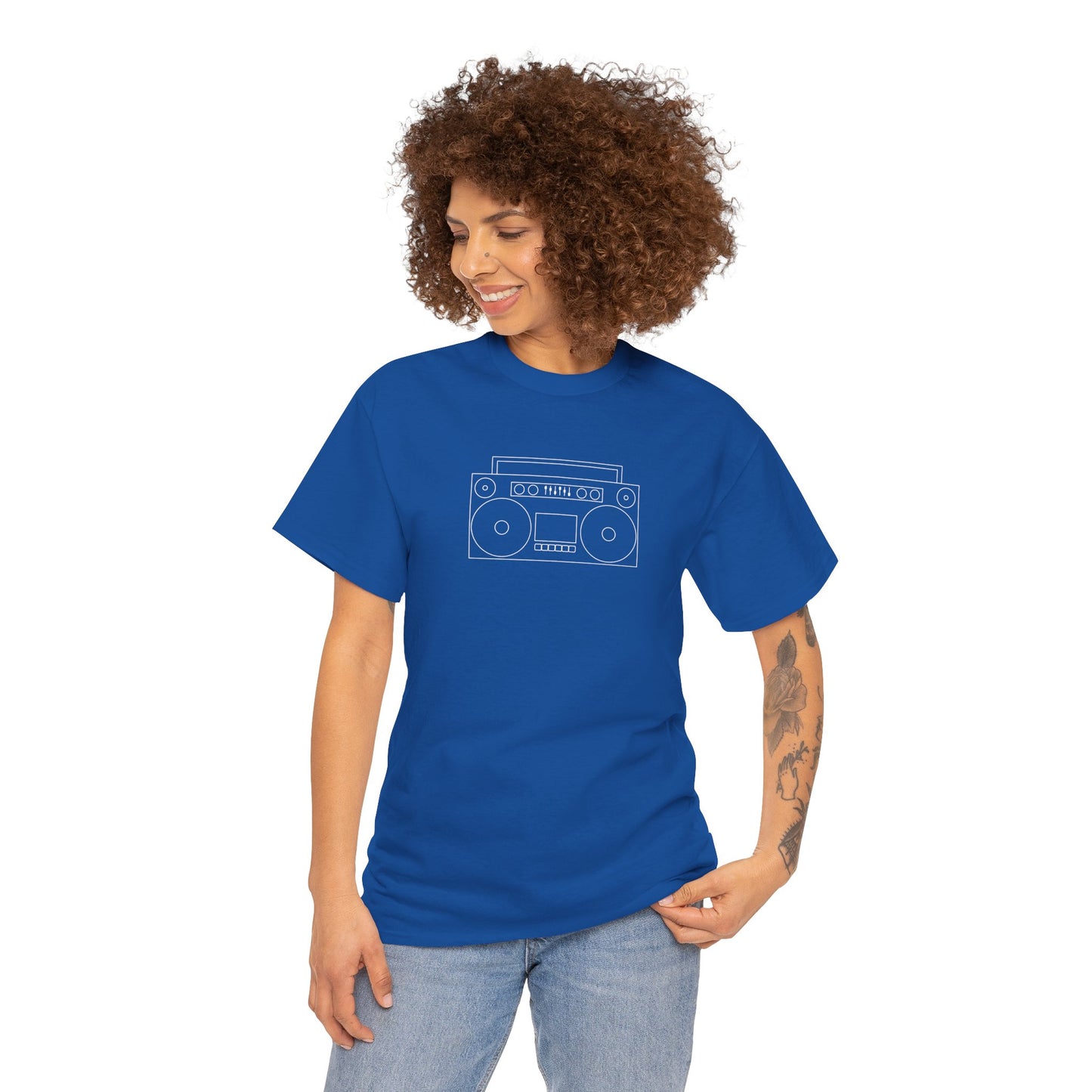 Retro Boombox - Unisex Heavy Cotton T-Shirt