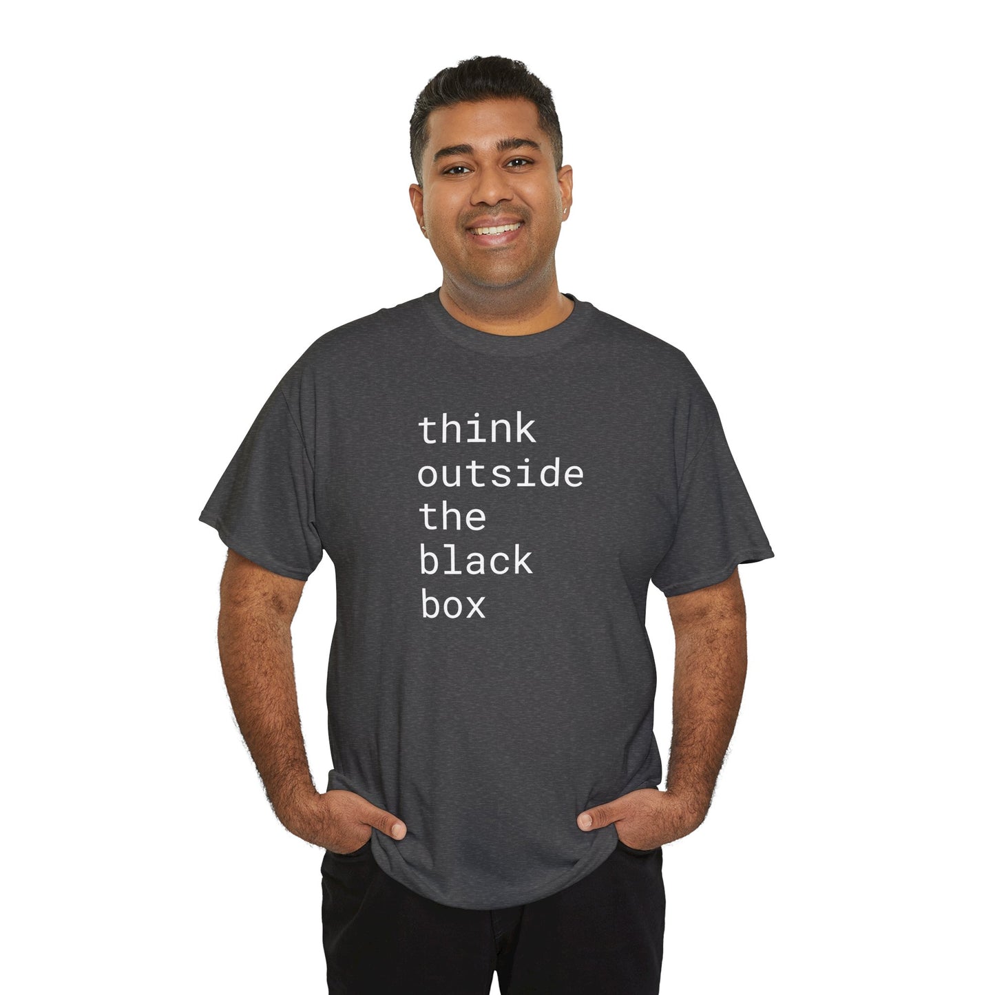 think outside the black box - Unisex Heavy Cotton T-Shirt