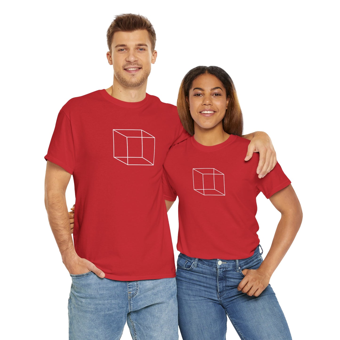 3d Cube - Unisex Heavy Cotton T-Shirt