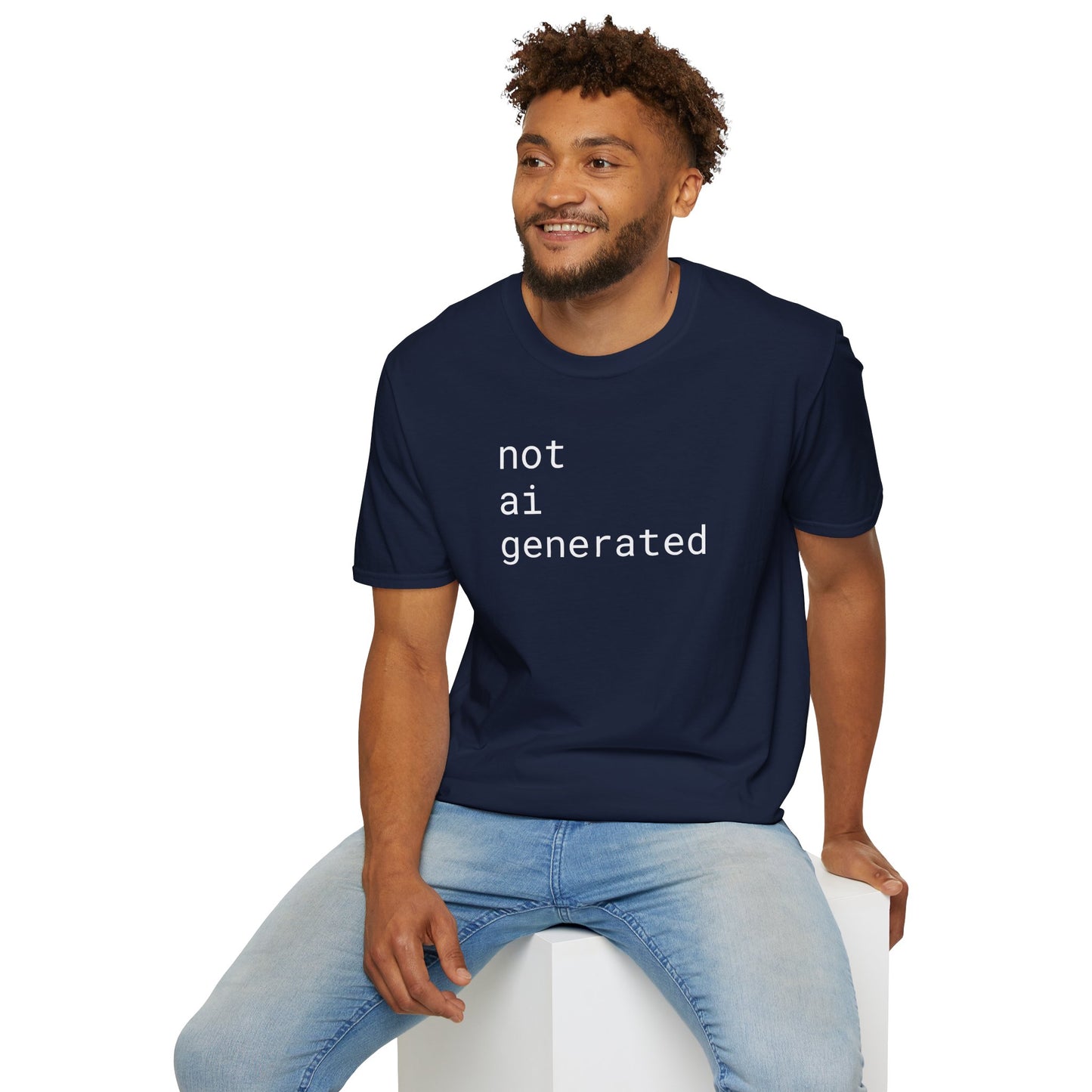 not ai generated - Unisex Softstyle T-Shirt