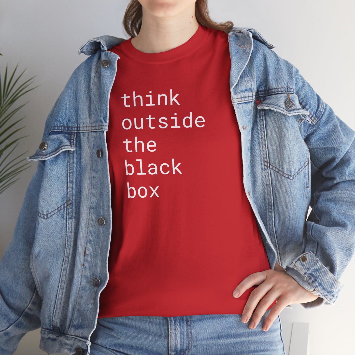think outside the black box - Unisex Heavy Cotton T-Shirt