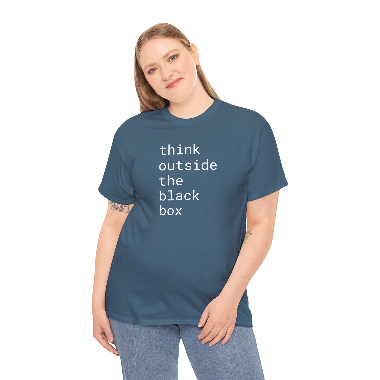 think outside the black box - Unisex Heavy Cotton T-Shirt