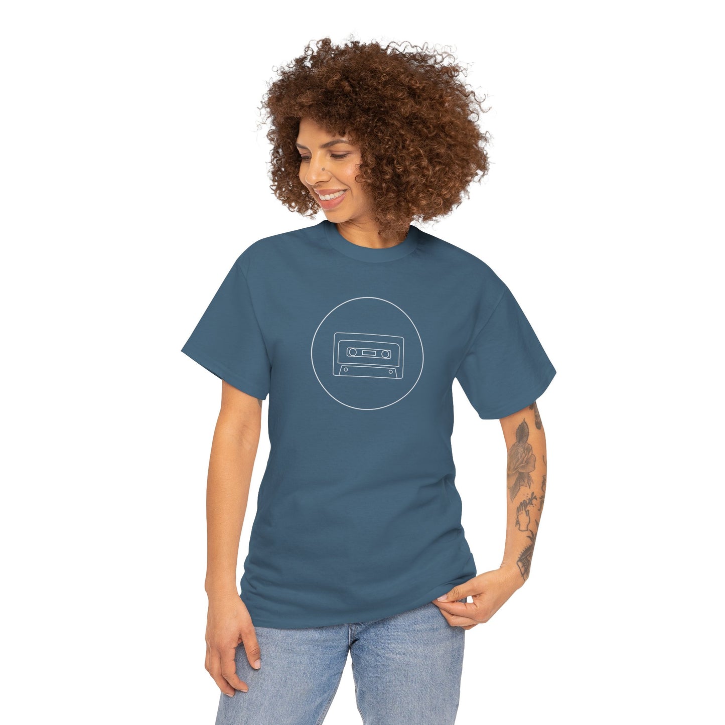 Retro Cassette Tape - Unisex Heavy Cotton T-Shirt