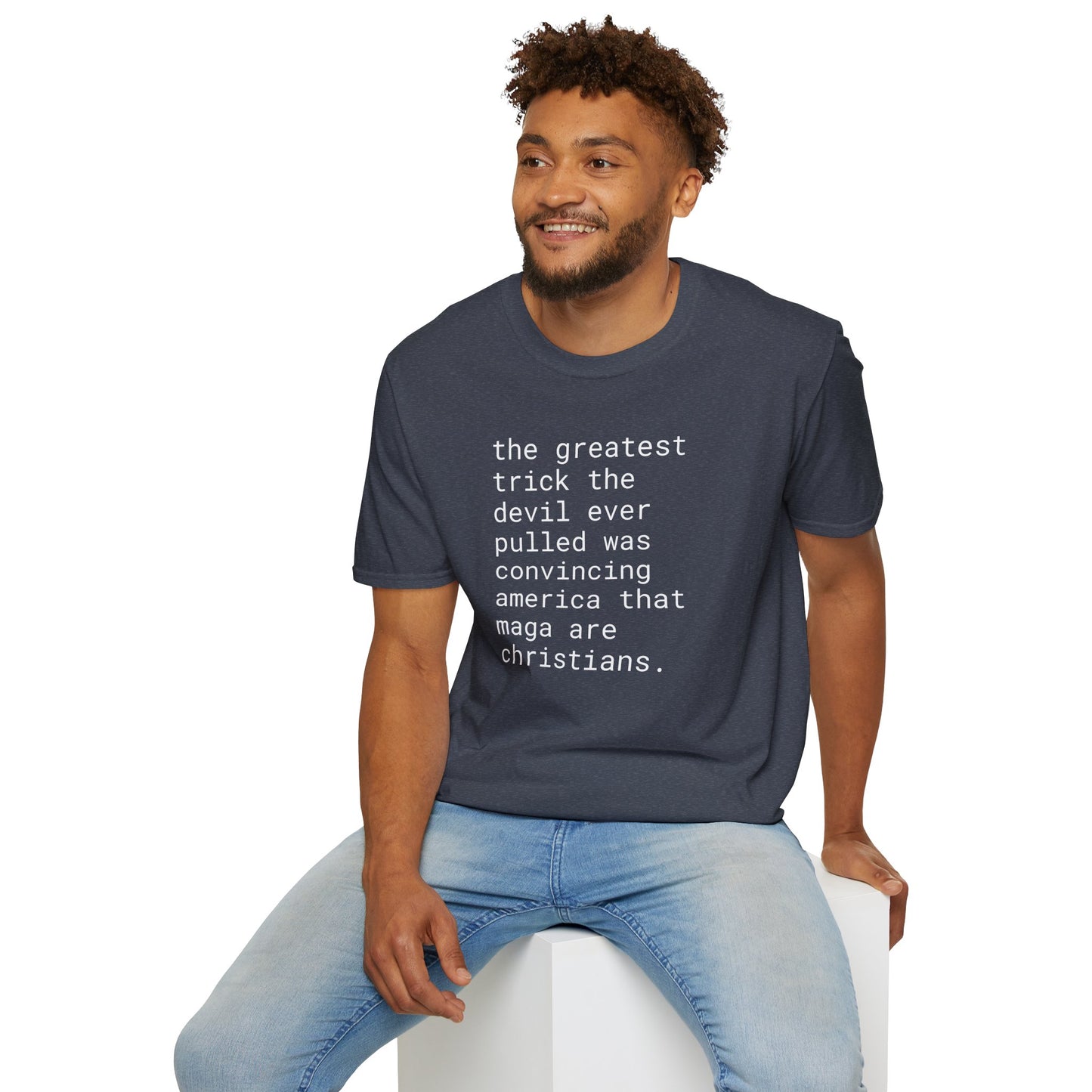 greatest trick the devil ever pulled - Unisex Softstyle T-Shirt