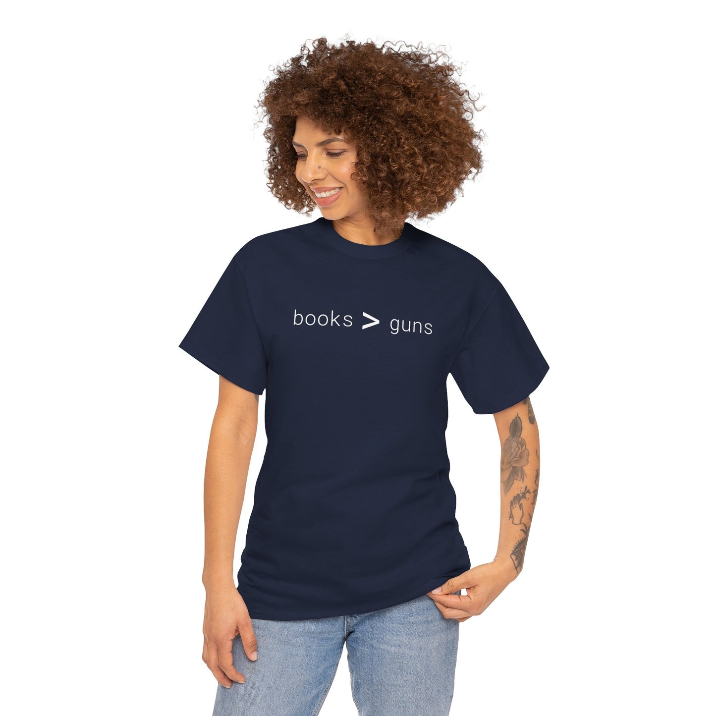 books > guns - Unisex Heavy Cotton T-Shirt