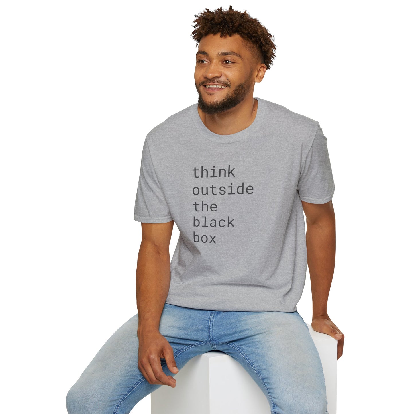 think outside the black box - Unisex Softstyle T-Shirt