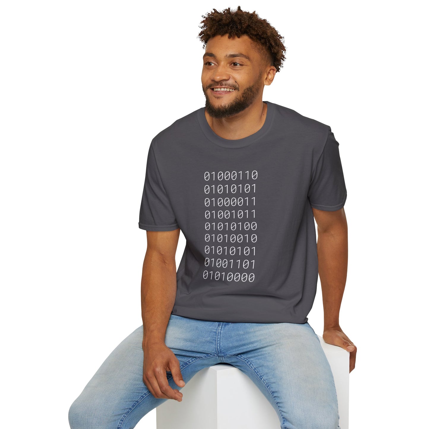 FUCK TRUMP (binary) - Unisex Softstyle T-Shirt