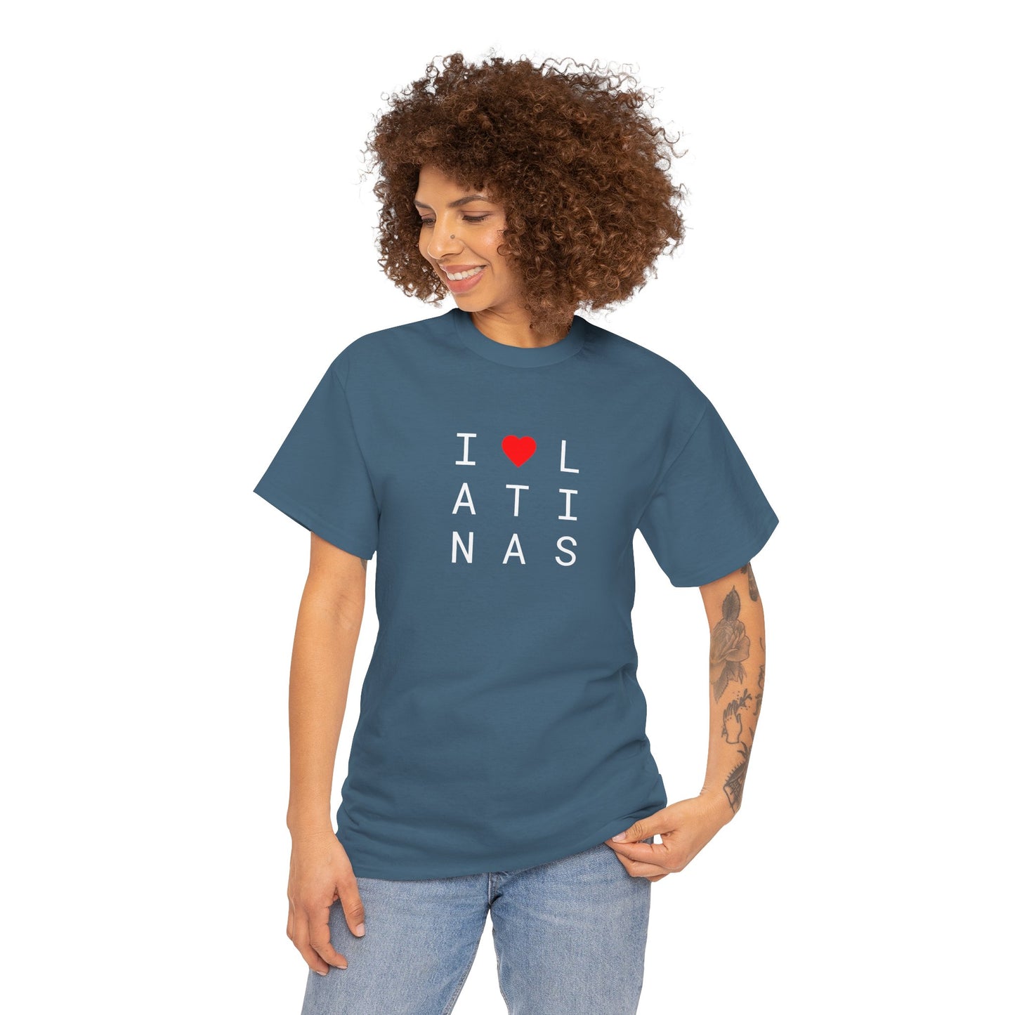 I <heart> LATINAS (2 color) - Unisex Heavy Cotton T-Shirt