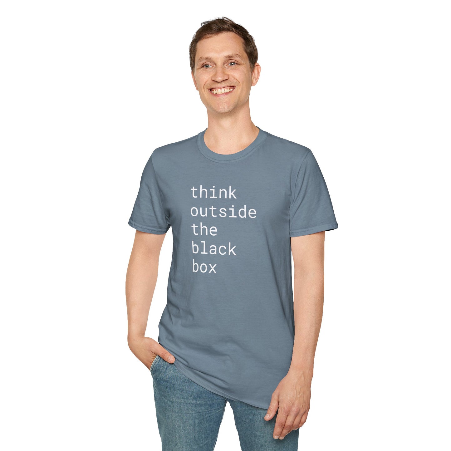 think outside the black box - Unisex Softstyle T-Shirt