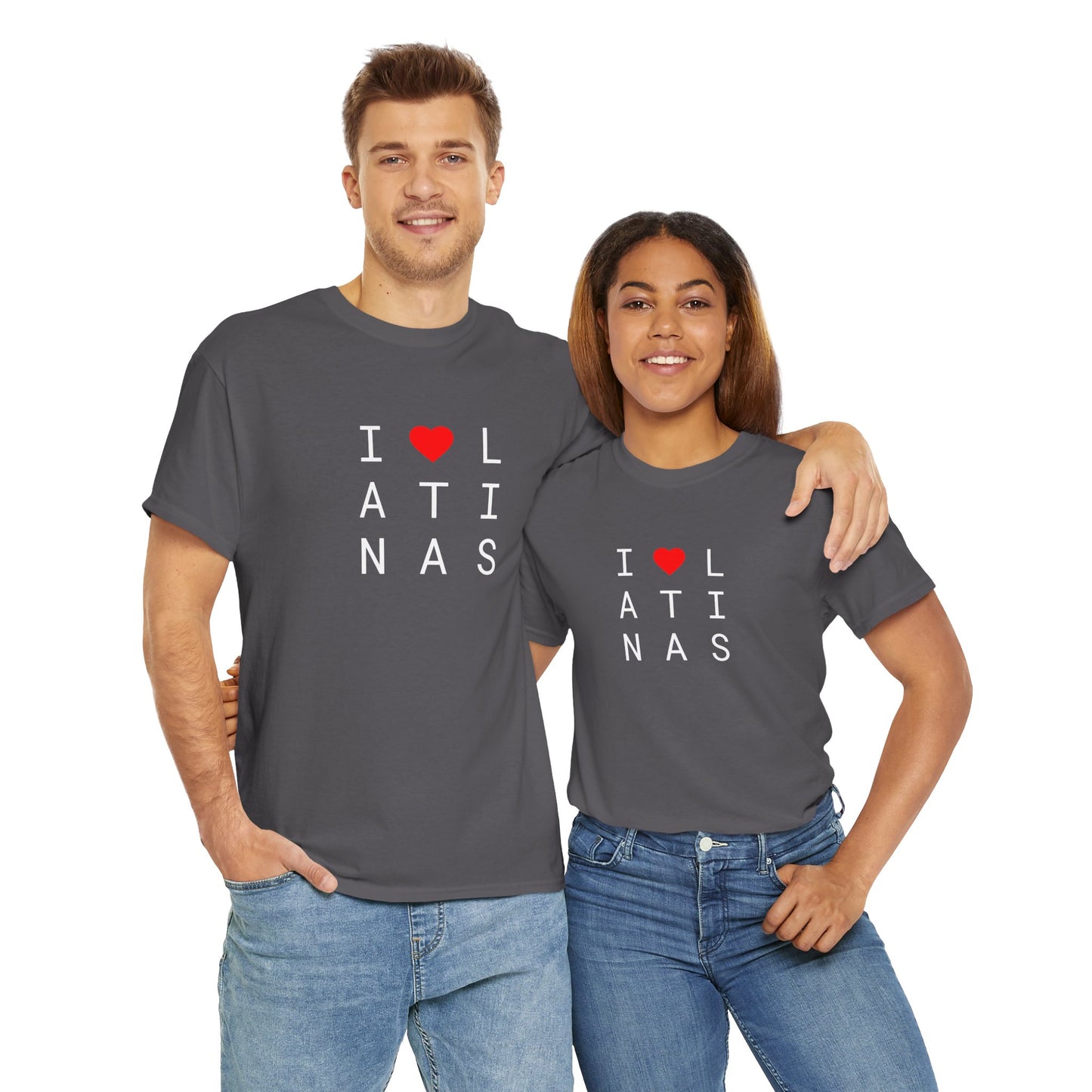 I <heart> LATINAS (2 color) - Unisex Heavy Cotton T-Shirt