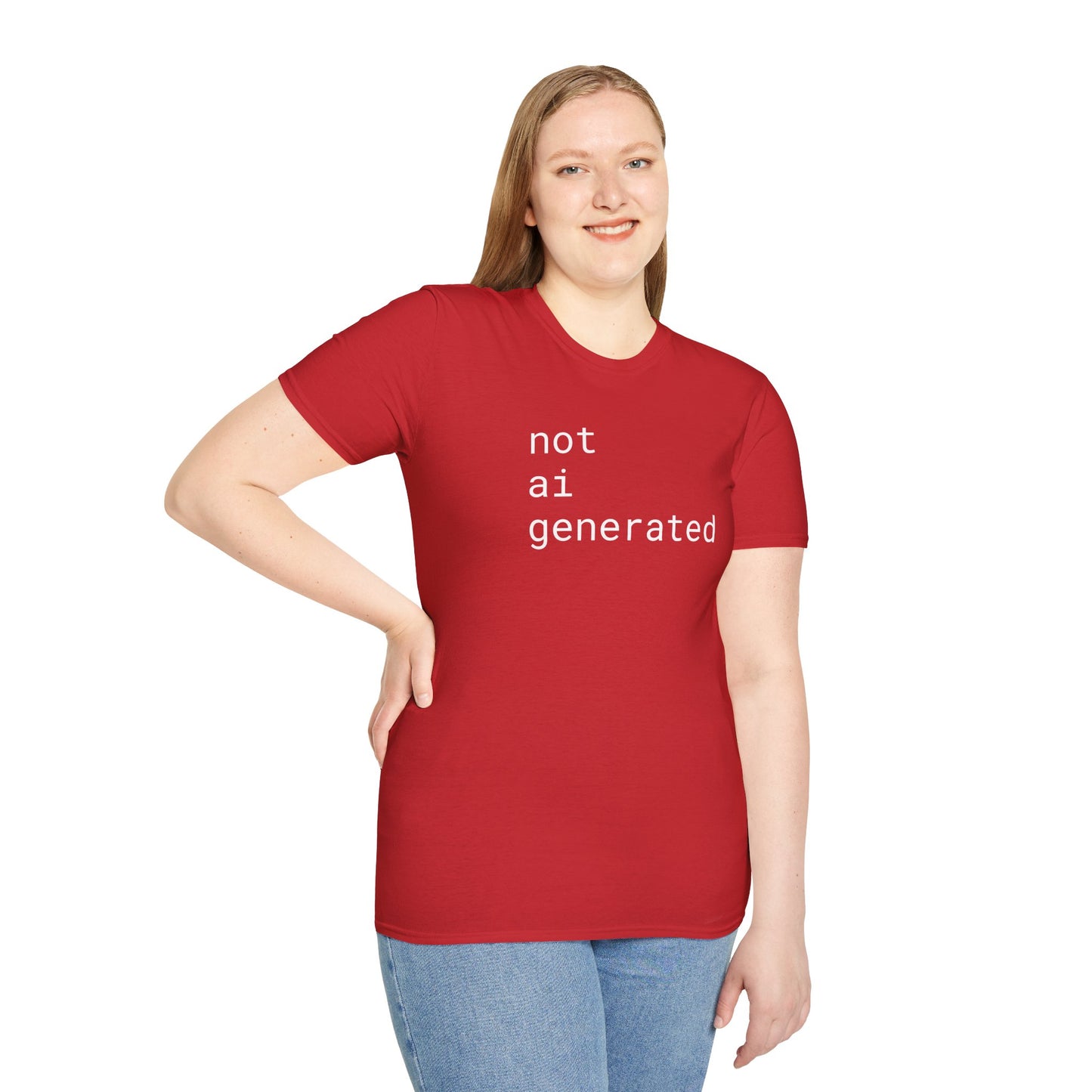 not ai generated - Unisex Softstyle T-Shirt