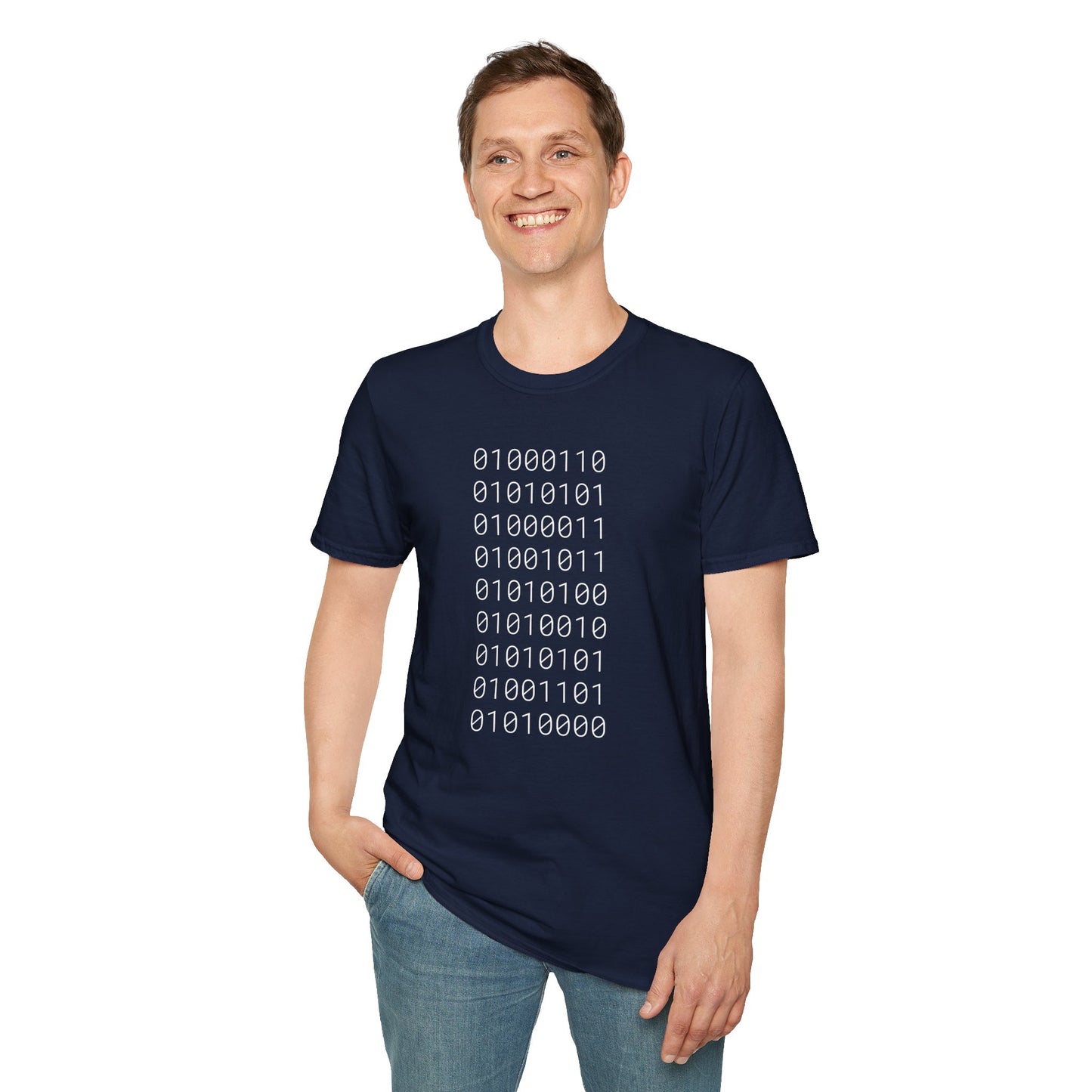 FUCK TRUMP (binary) - Unisex Softstyle T-Shirt