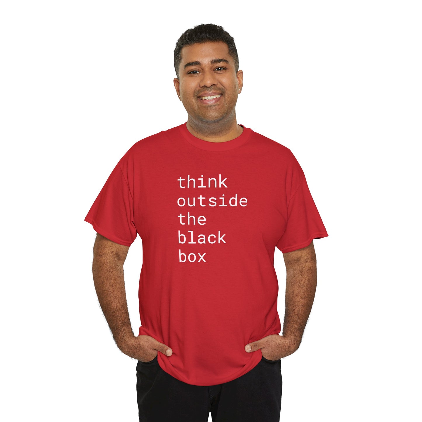 think outside the black box - Unisex Heavy Cotton T-Shirt