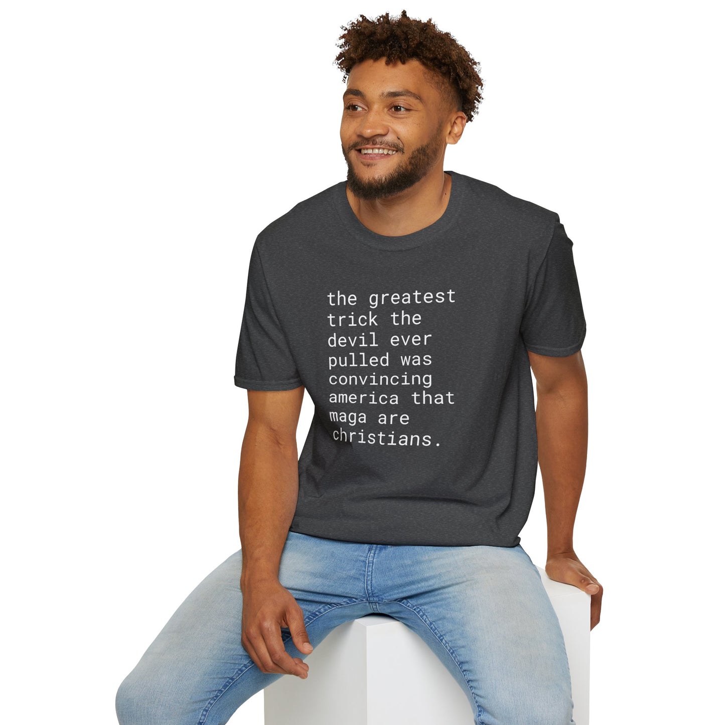 greatest trick the devil ever pulled - Unisex Softstyle T-Shirt