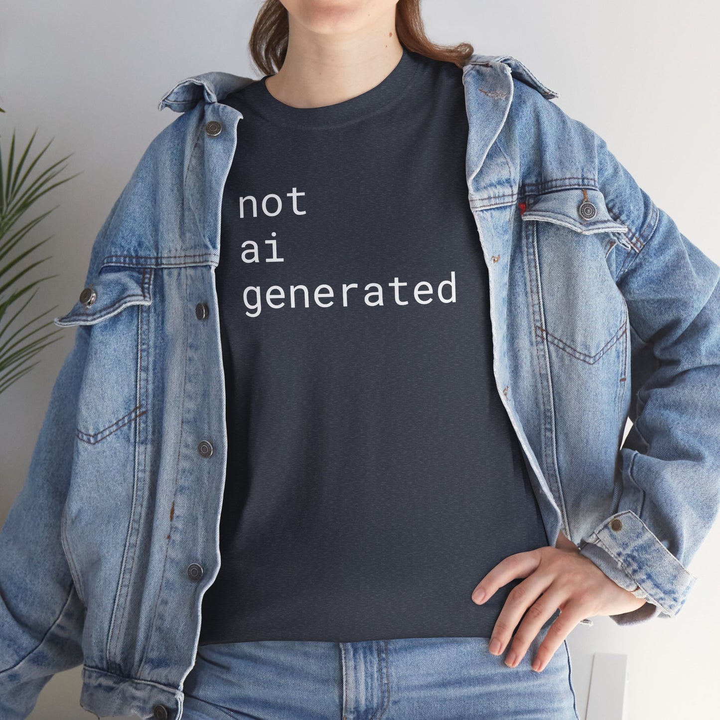 not ai generated - Unisex Heavy Cotton T-Shirt