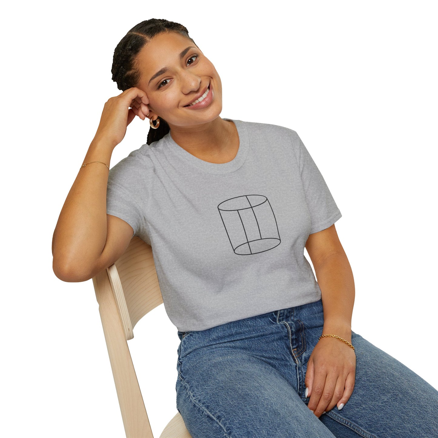3d Cylinder - Unisex Softstyle T-Shirt