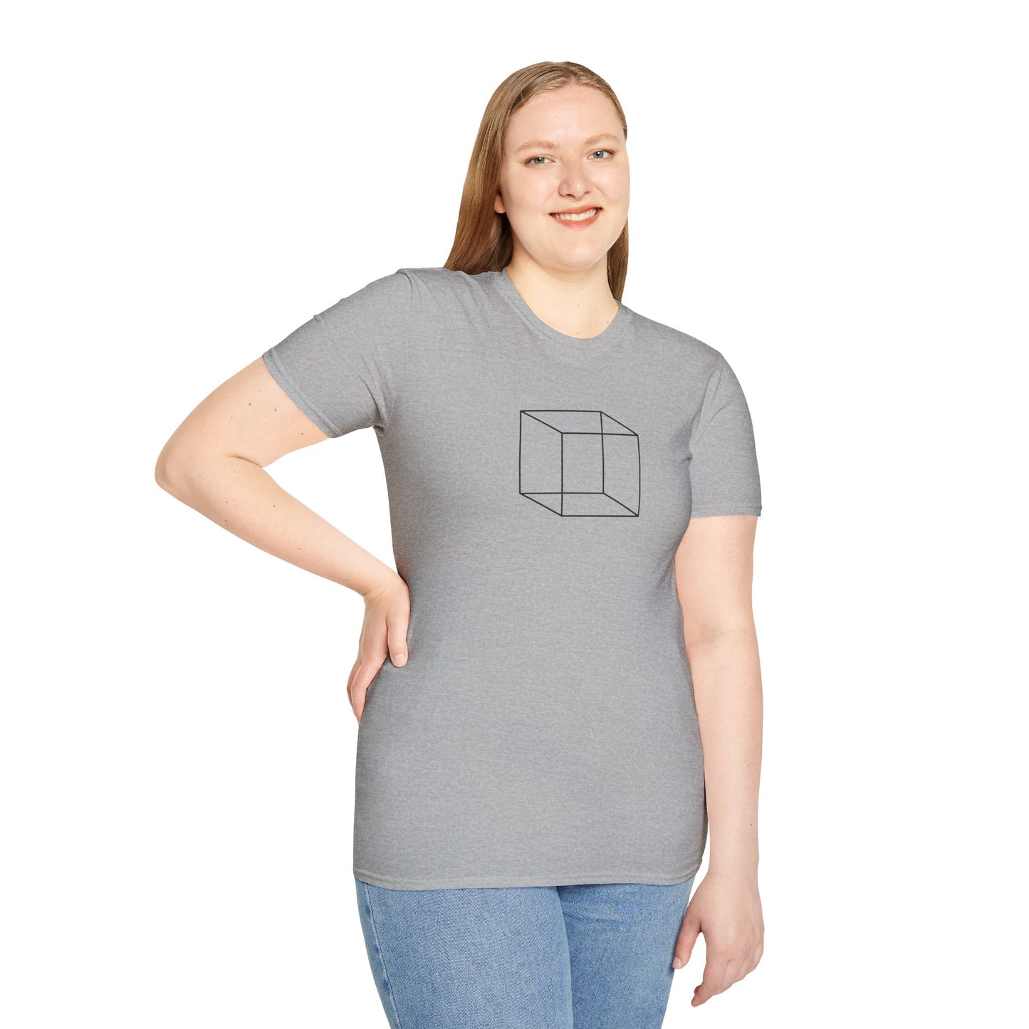3d Cube - Unisex Softstyle T-Shirt