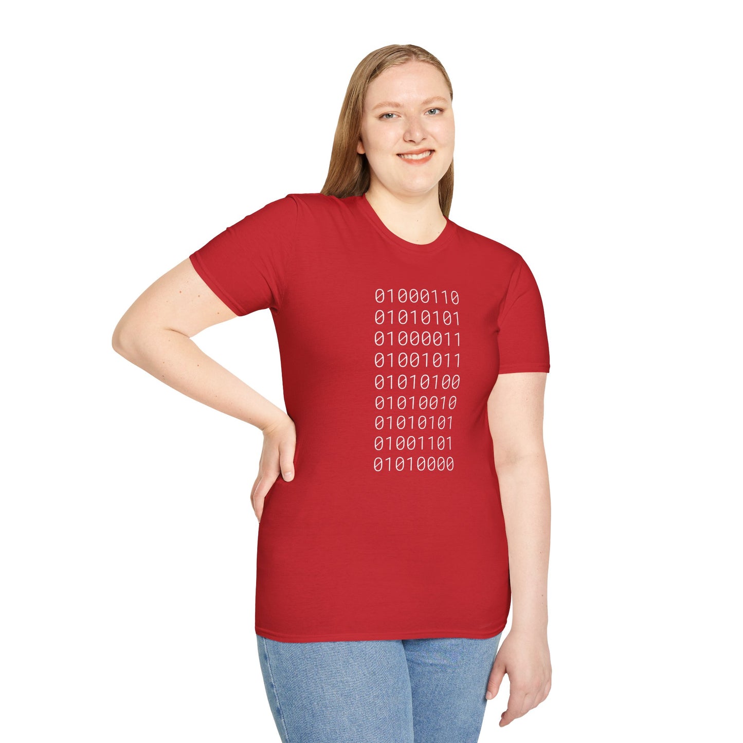 FUCK TRUMP (binary) - Unisex Softstyle T-Shirt