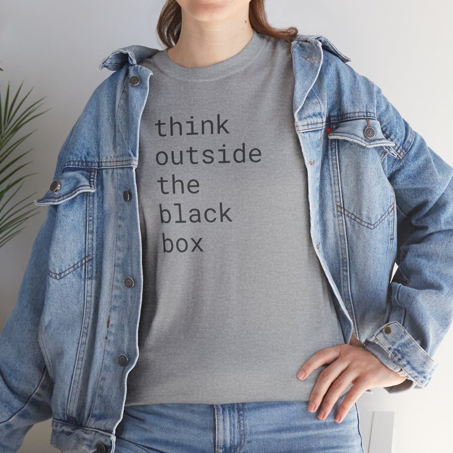 think outside the black box - Unisex Heavy Cotton T-Shirt