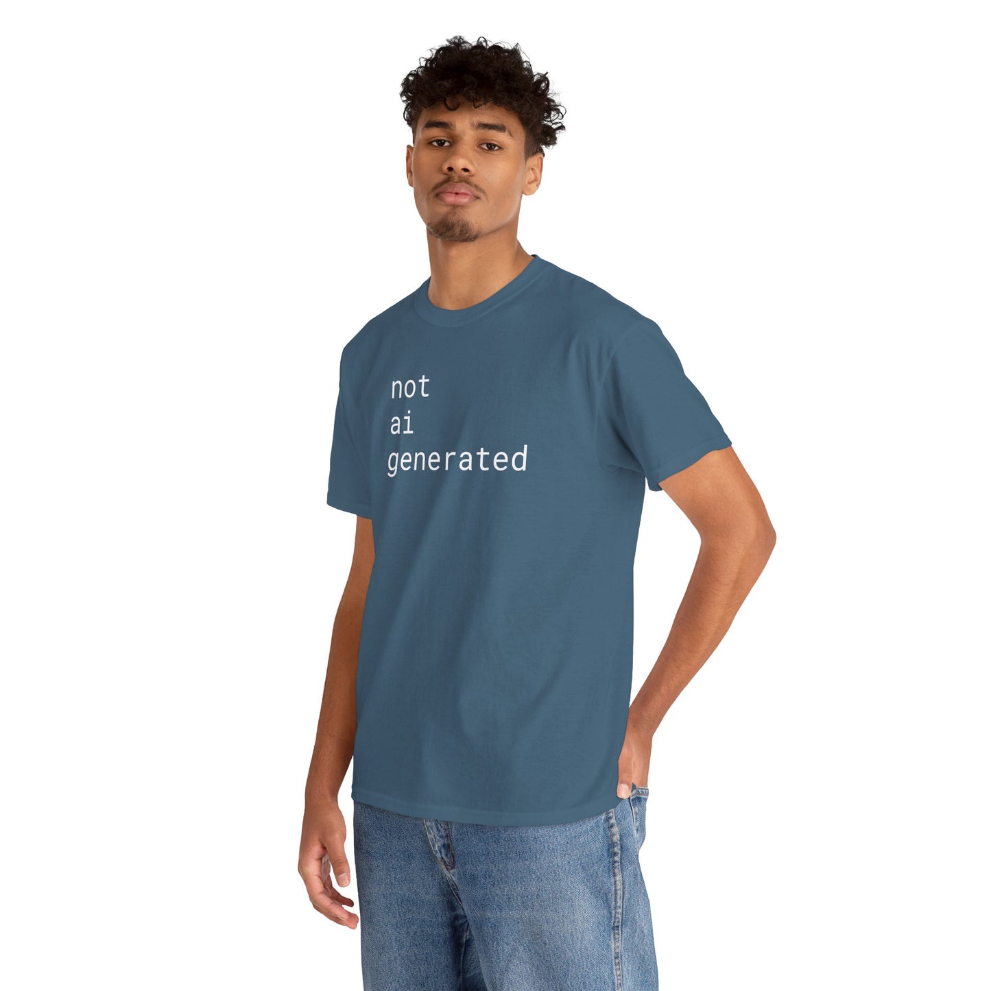 not ai generated - Unisex Heavy Cotton T-Shirt
