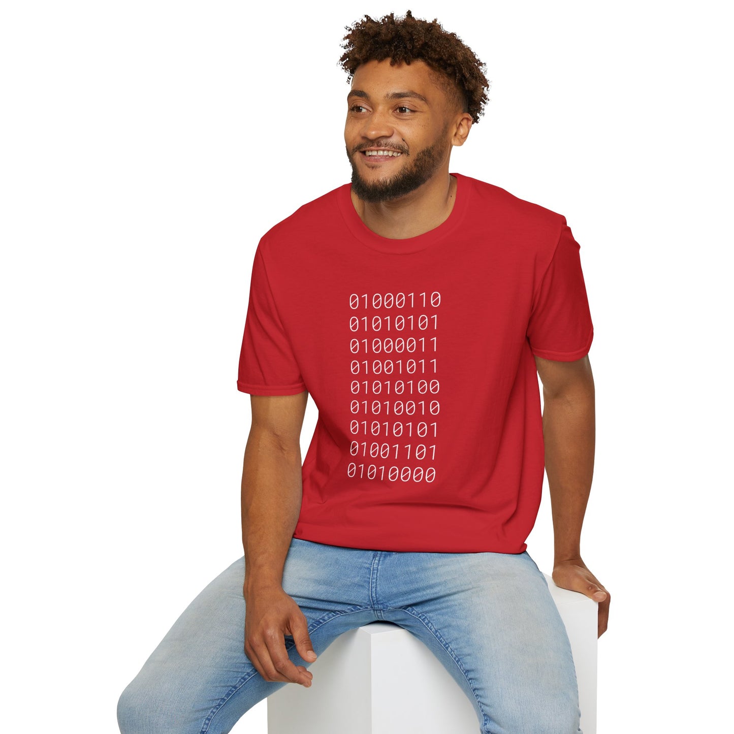 FUCK TRUMP (binary) - Unisex Softstyle T-Shirt