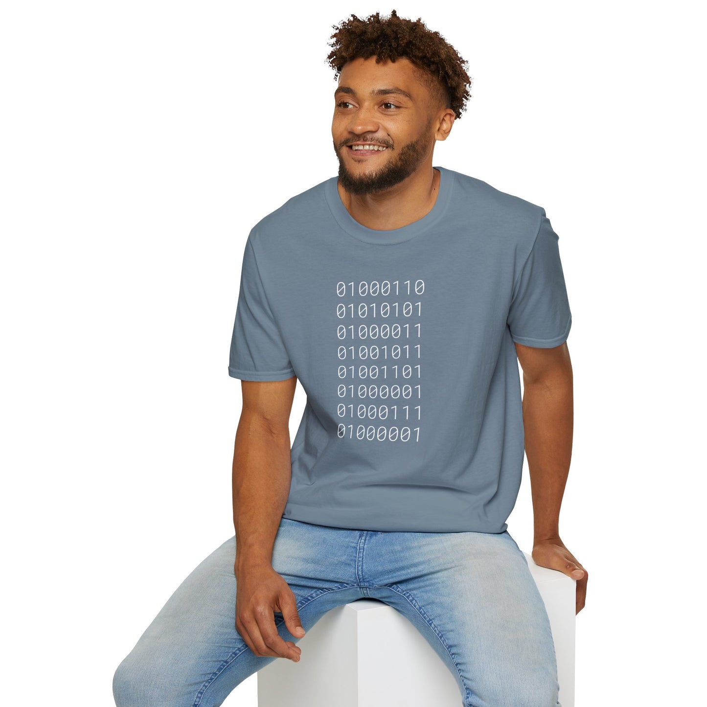 FUCK MAGA (binary) - Unisex Softstyle T-Shirt