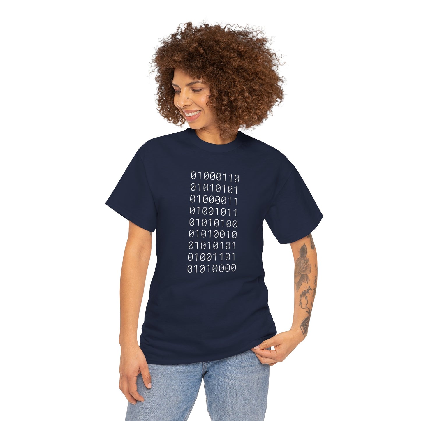 FUCK TRUMP (binary) - Unisex Heavy Cotton T-Shirt
