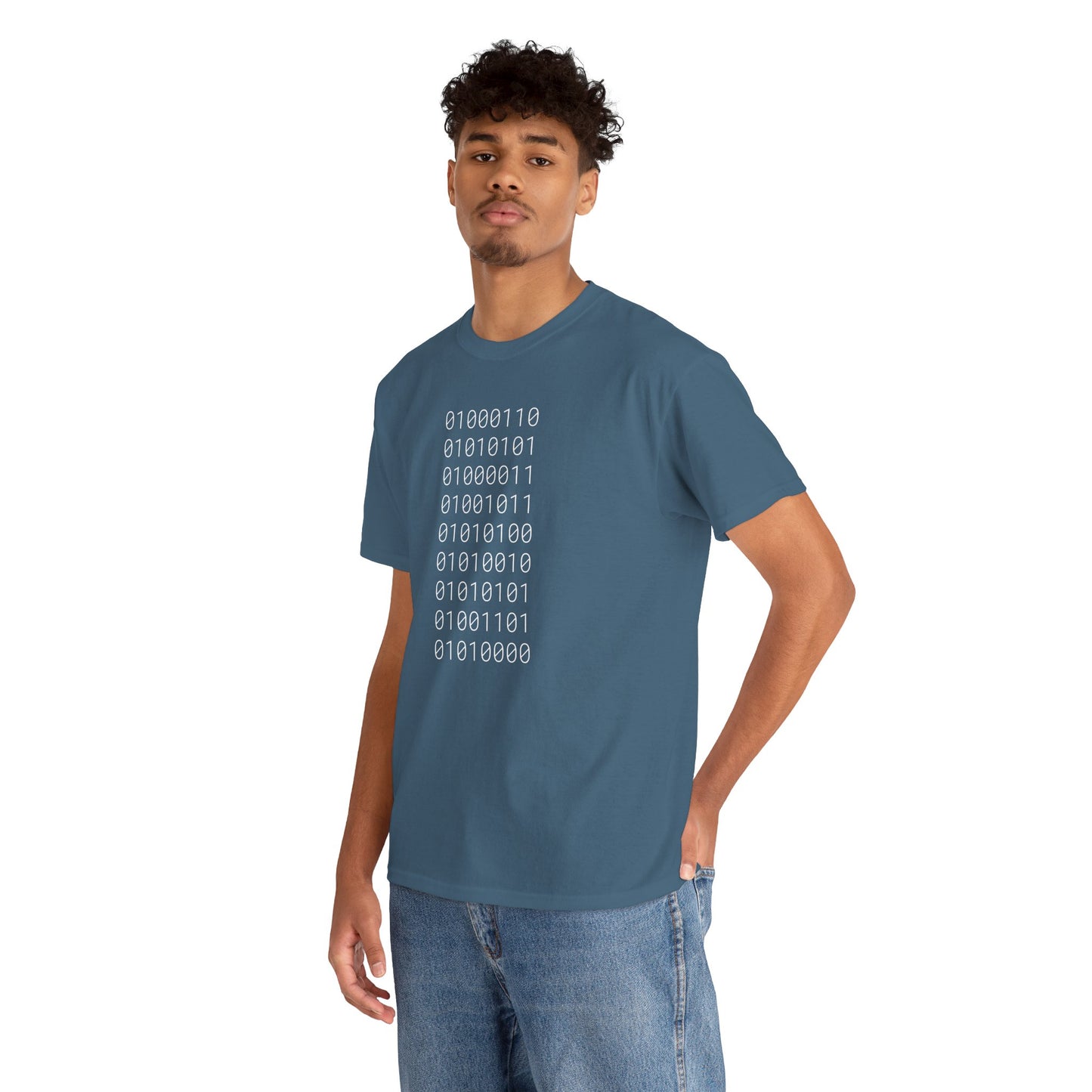 FUCK TRUMP (binary) - Unisex Heavy Cotton T-Shirt