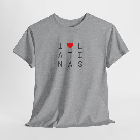 I <heart> LATINAS (2 color) - Unisex Heavy Cotton T-Shirt
