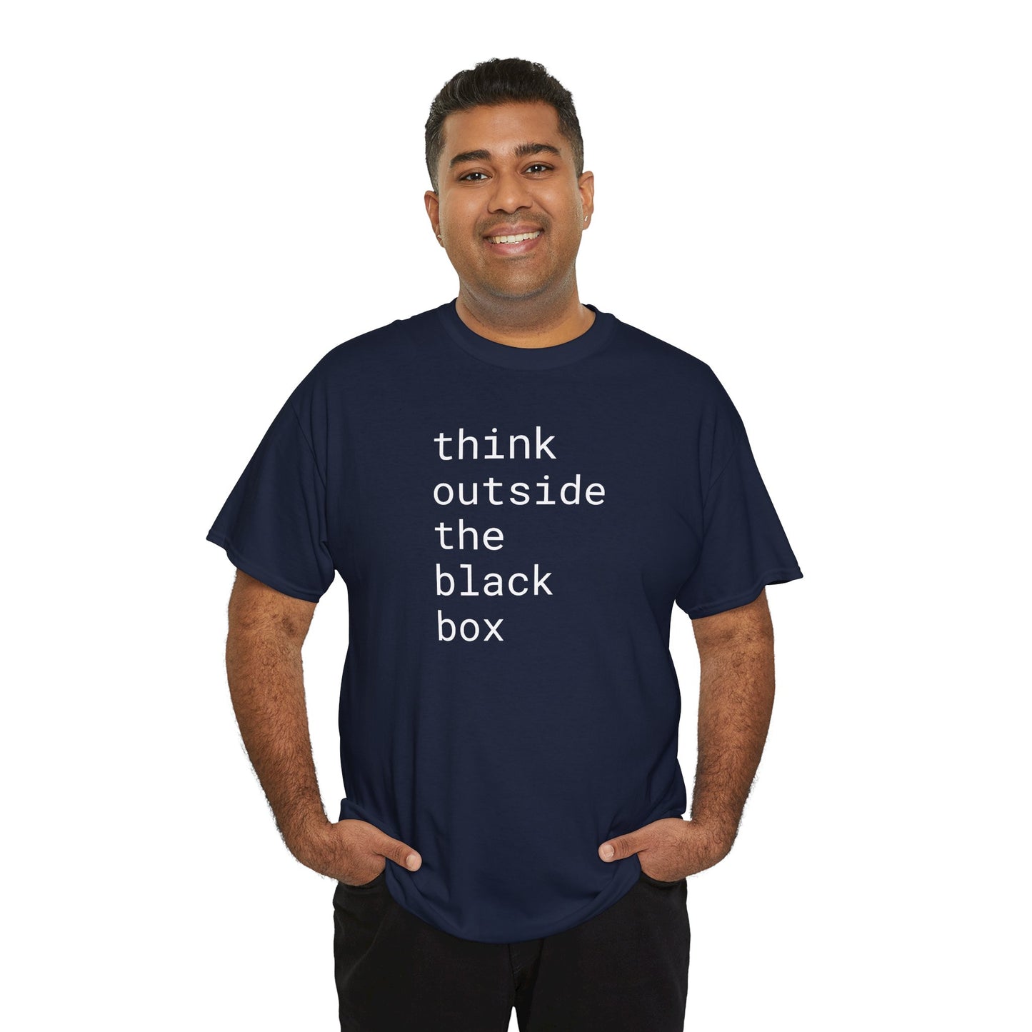 think outside the black box - Unisex Heavy Cotton T-Shirt