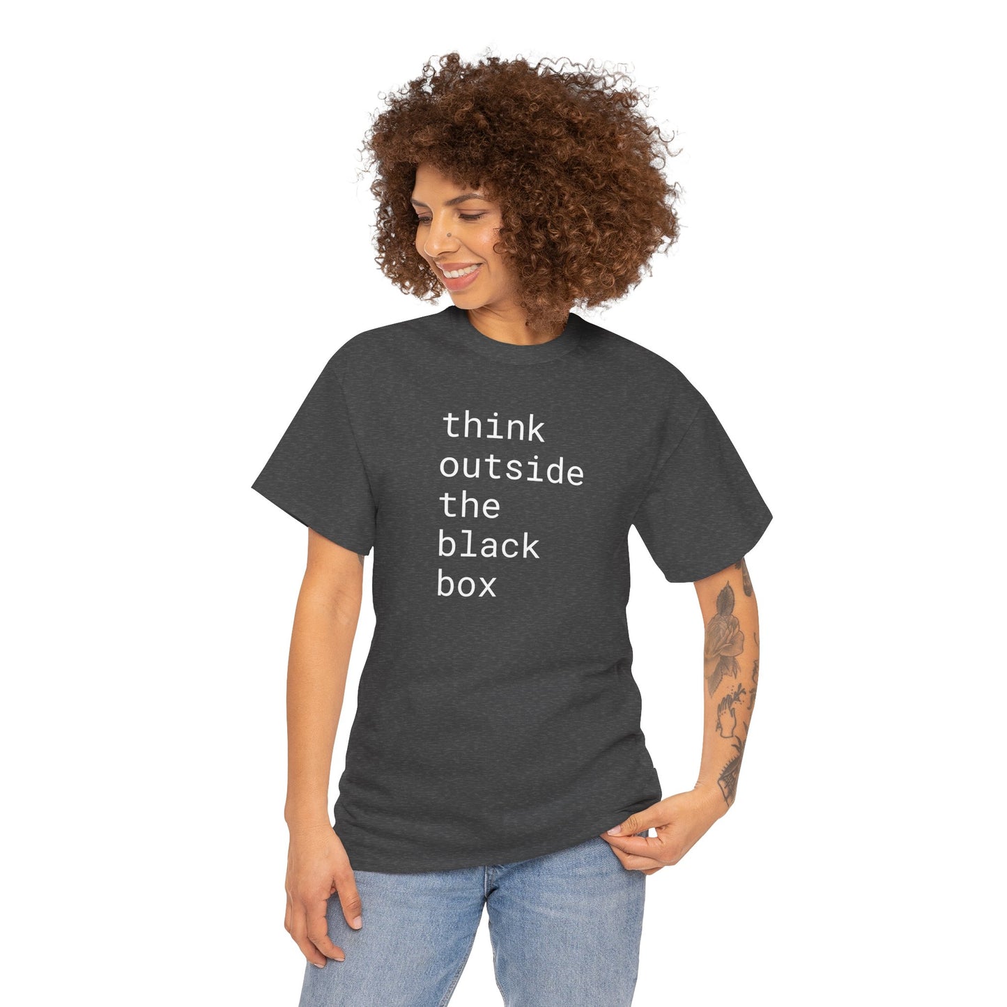 think outside the black box - Unisex Heavy Cotton T-Shirt