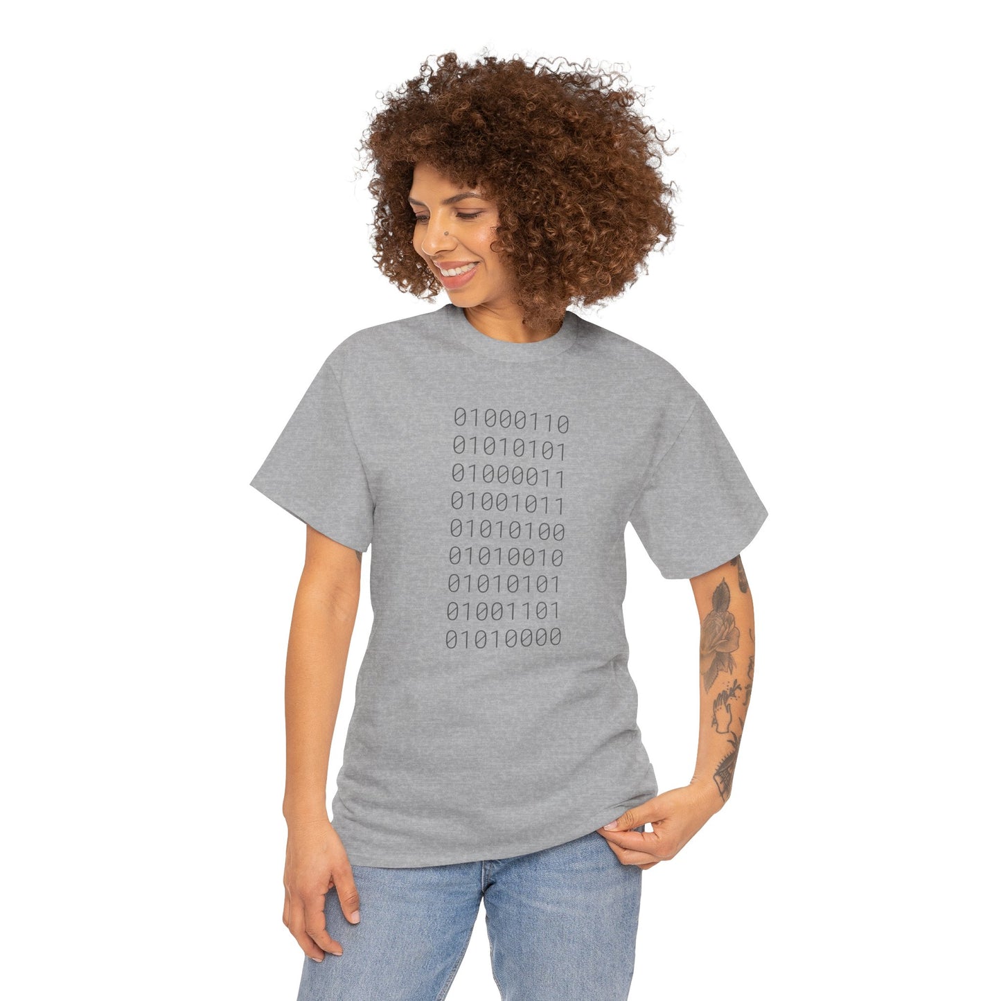 FUCK TRUMP (binary) - Unisex Heavy Cotton T-Shirt