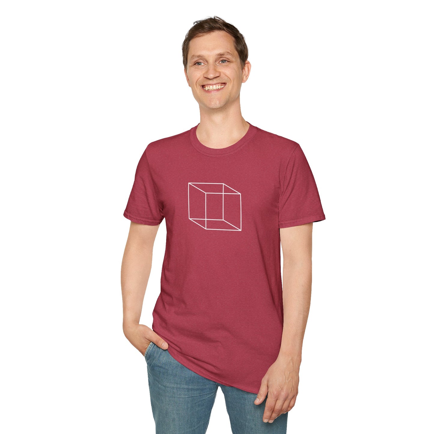 3d Cube - Unisex Softstyle T-Shirt