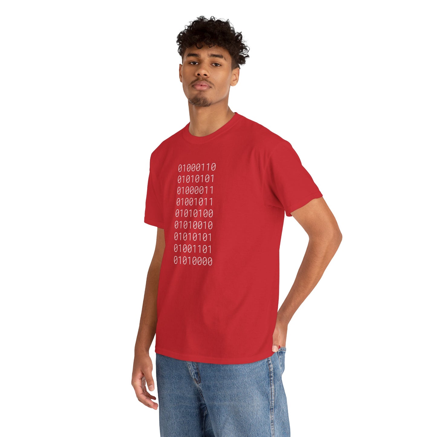 FUCK TRUMP (binary) - Unisex Heavy Cotton T-Shirt