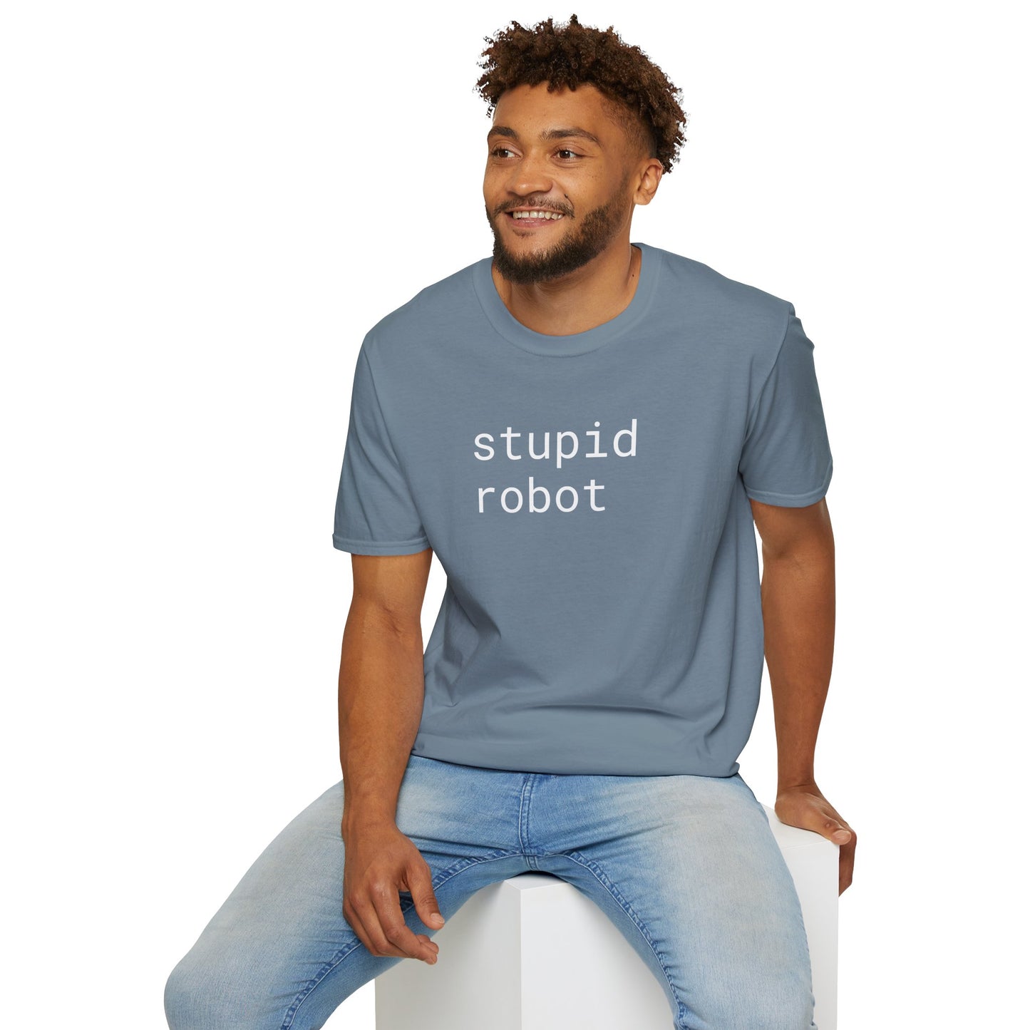 Stupid Robot - Unisex Softstyle T-Shirt