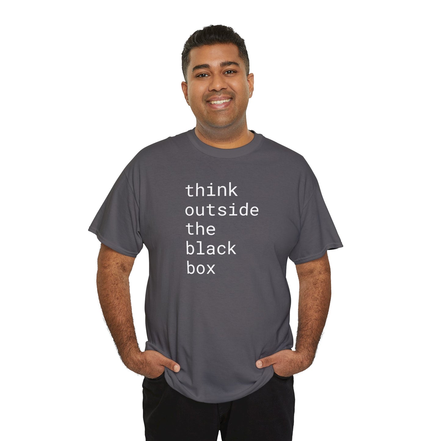 think outside the black box - Unisex Heavy Cotton T-Shirt