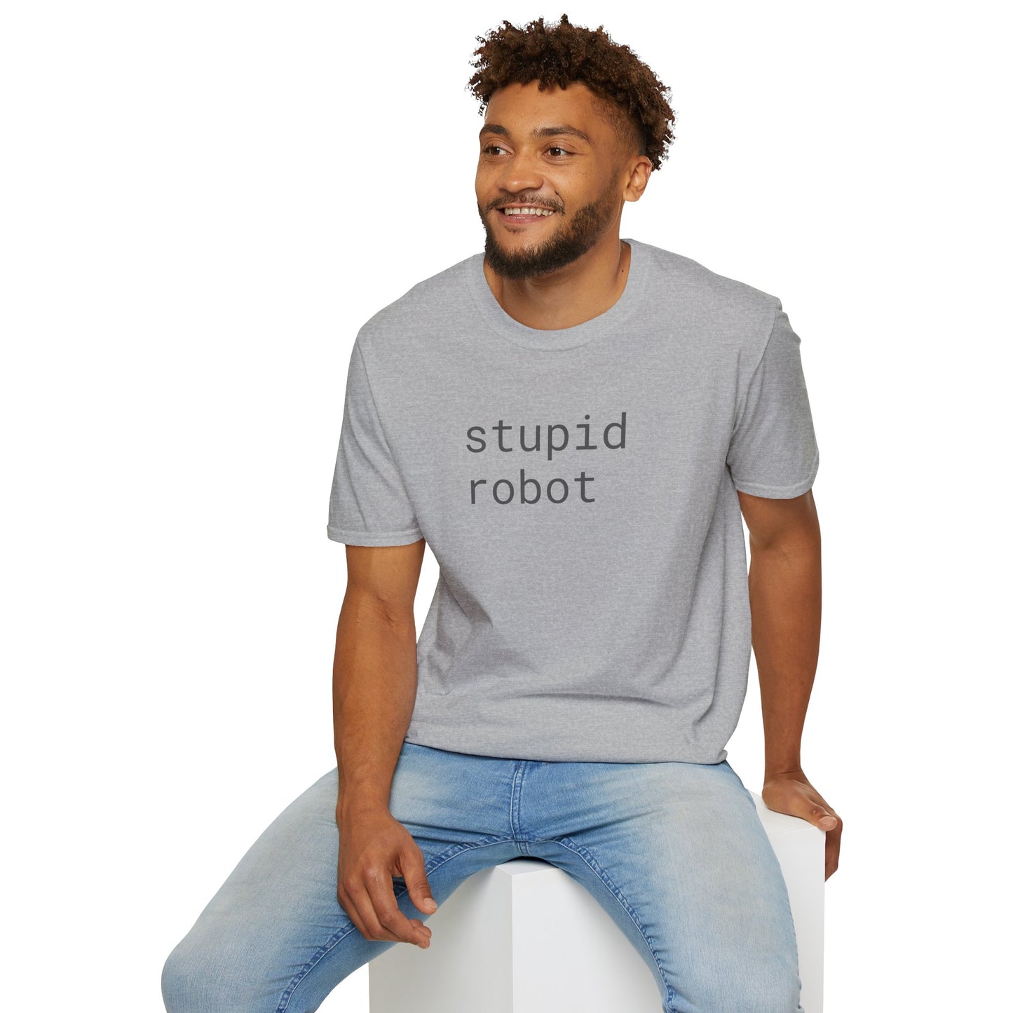 Stupid Robot - Unisex Softstyle T-Shirt