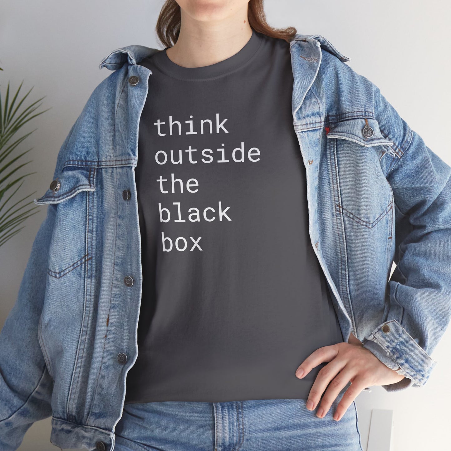think outside the black box - Unisex Heavy Cotton T-Shirt