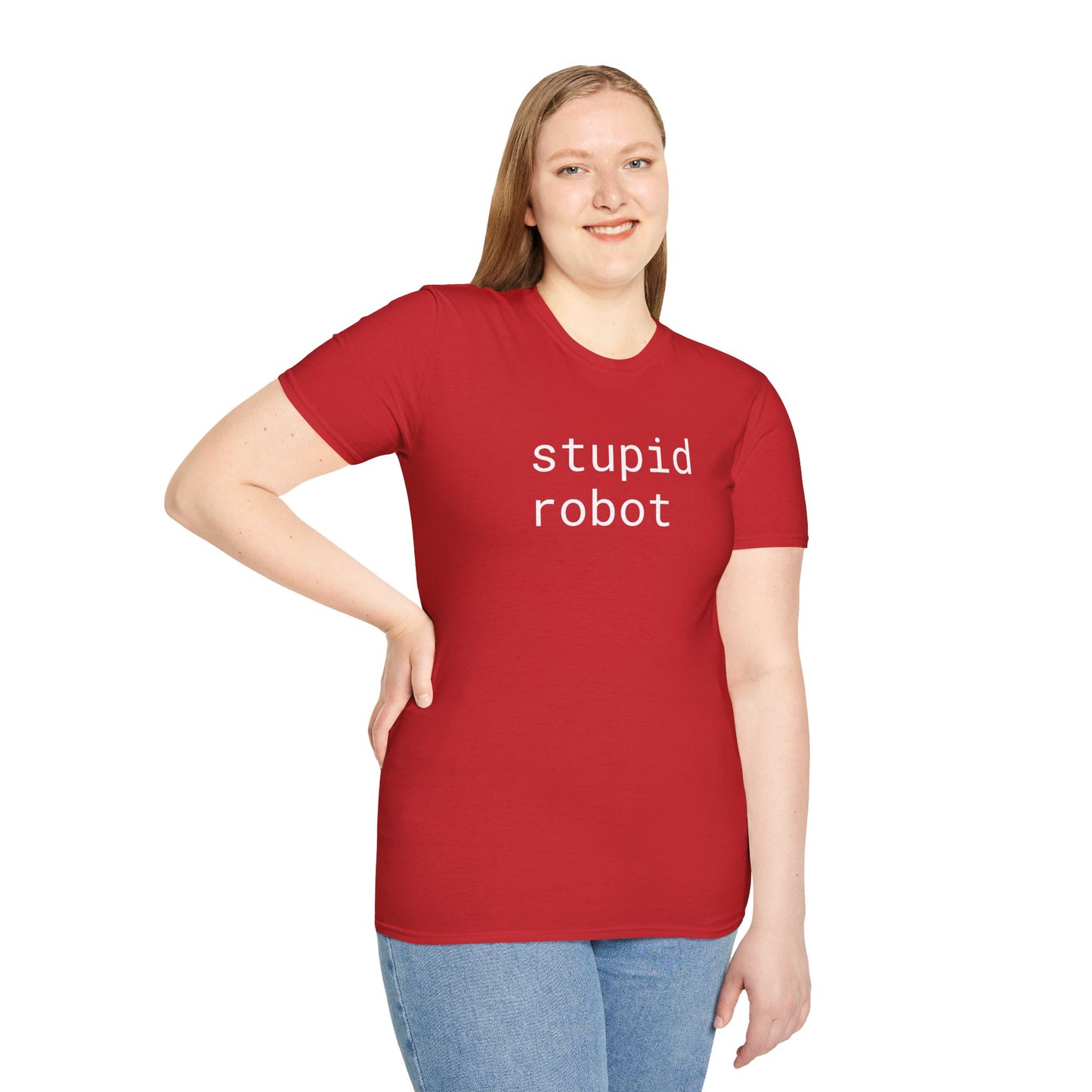 Stupid Robot - Unisex Softstyle T-Shirt