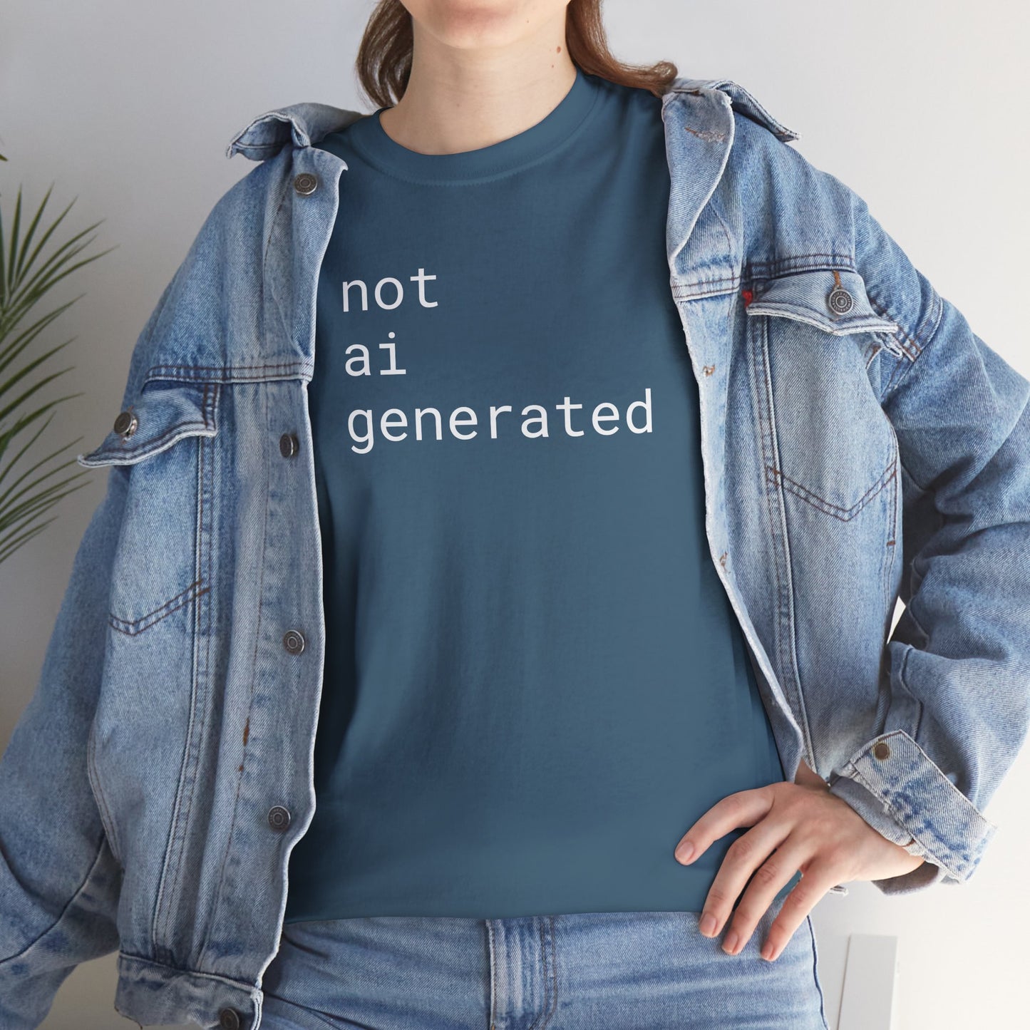 not ai generated - Unisex Heavy Cotton T-Shirt