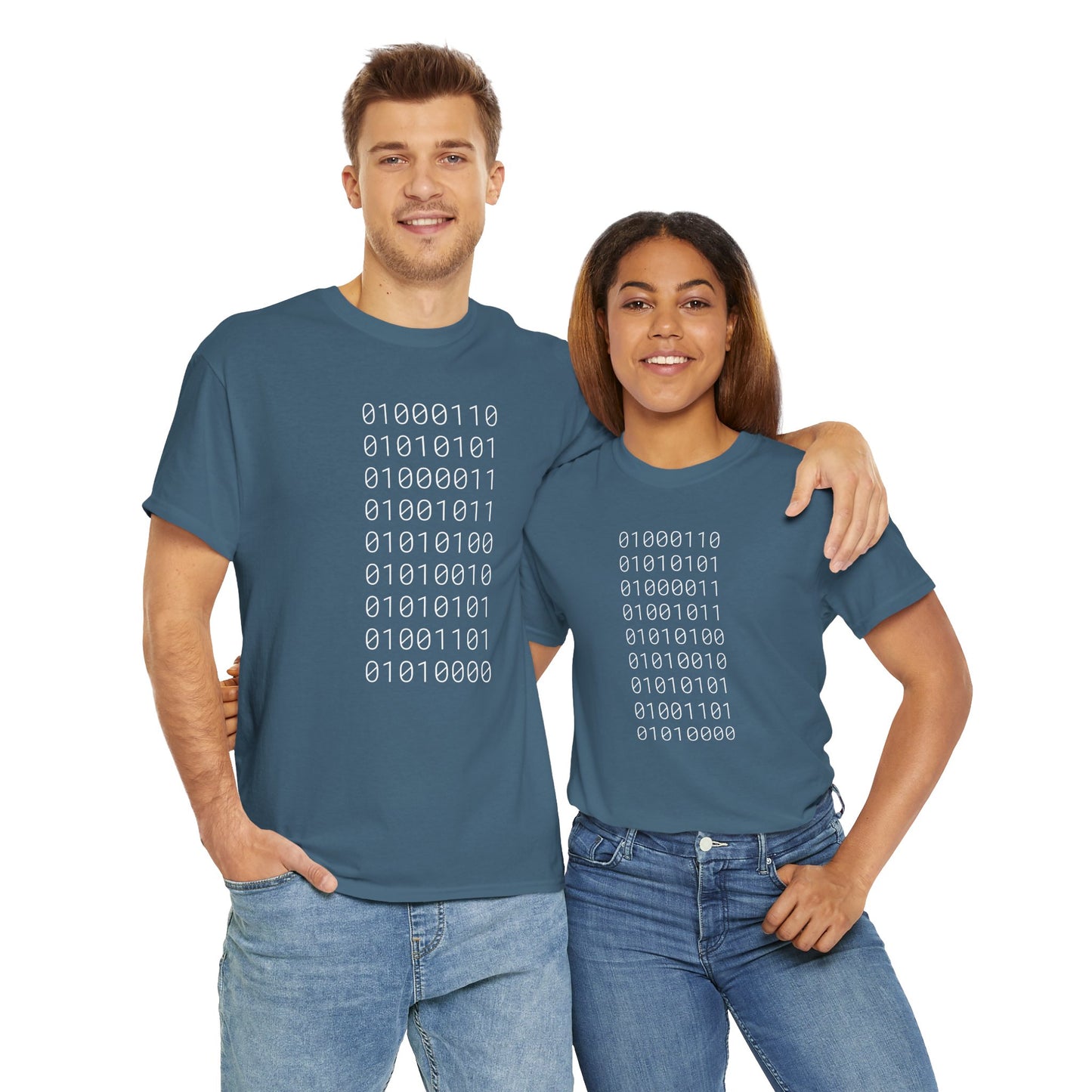 FUCK TRUMP (binary) - Unisex Heavy Cotton T-Shirt