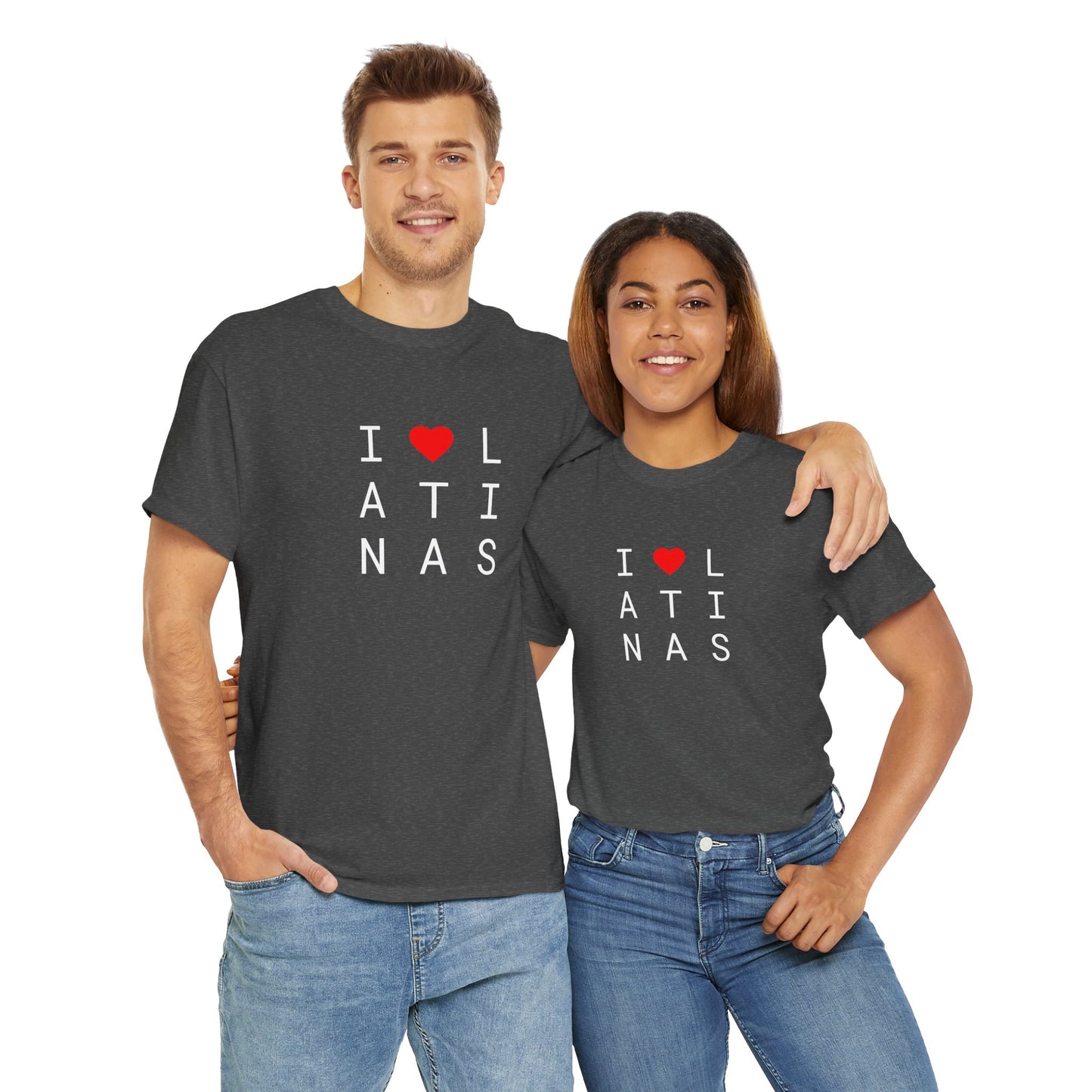 I <heart> LATINAS (2 color) - Unisex Heavy Cotton T-Shirt