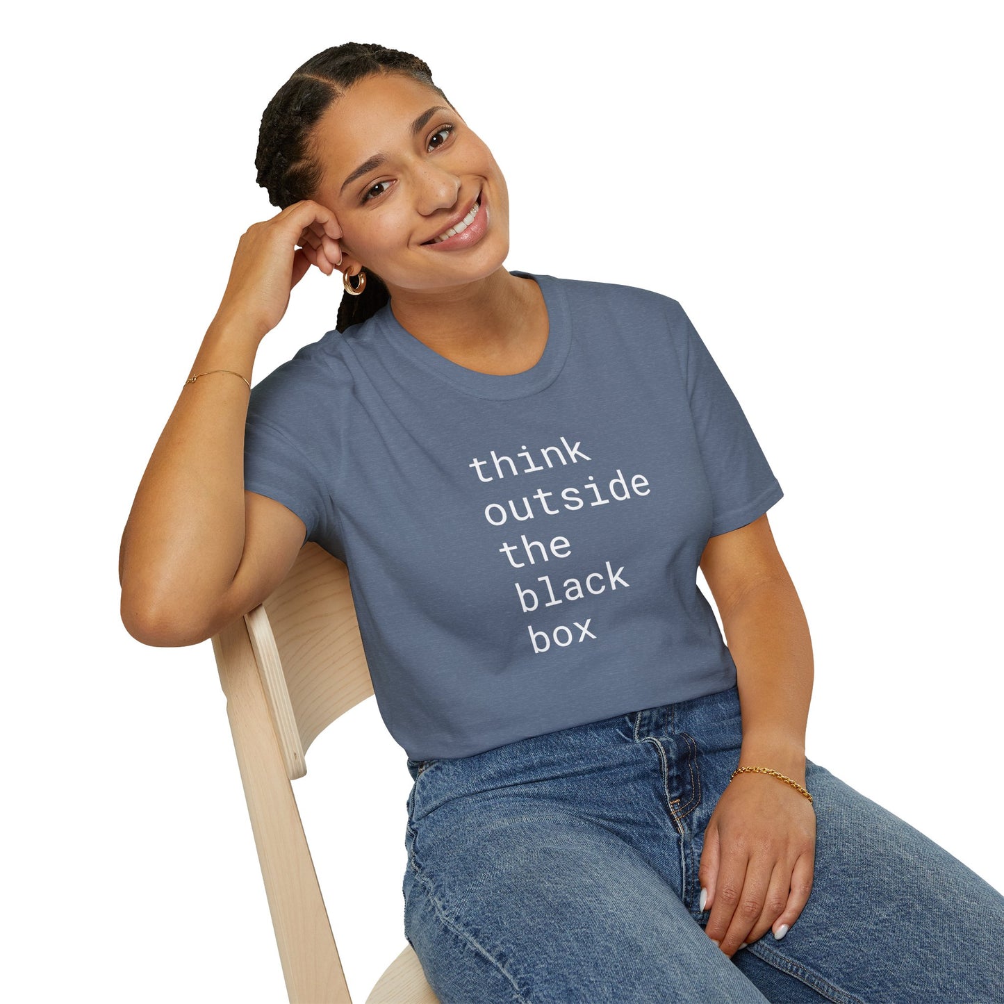 think outside the black box - Unisex Softstyle T-Shirt