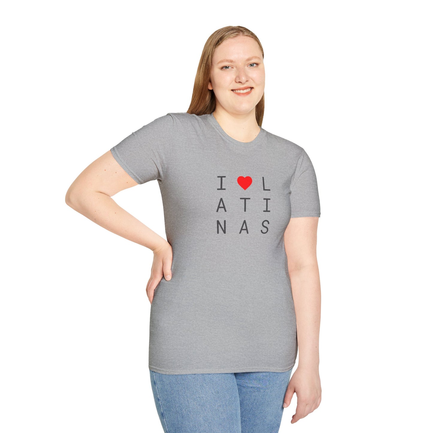 I <heart> LATINAS (2 color) - Unisex Softstyle T-Shirt