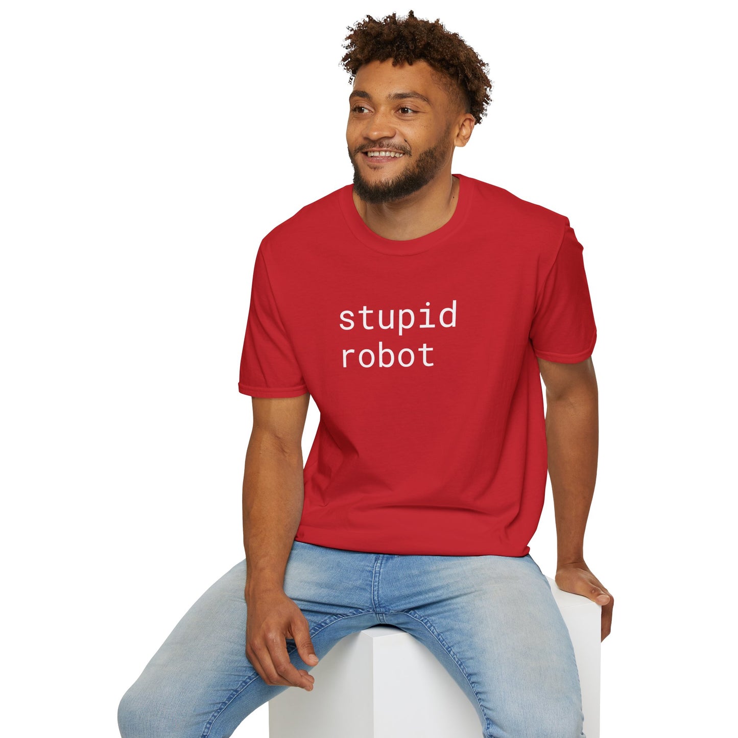 Stupid Robot - Unisex Softstyle T-Shirt