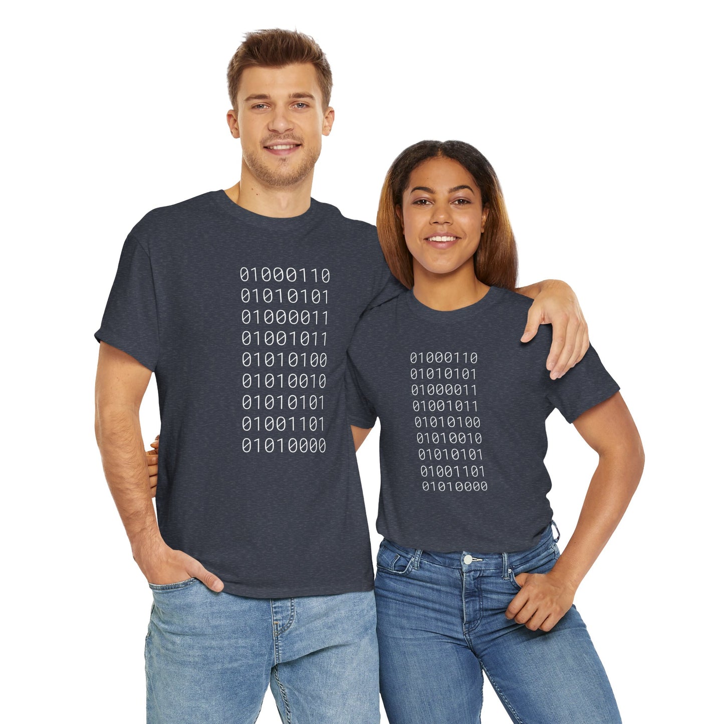 FUCK TRUMP (binary) - Unisex Heavy Cotton T-Shirt