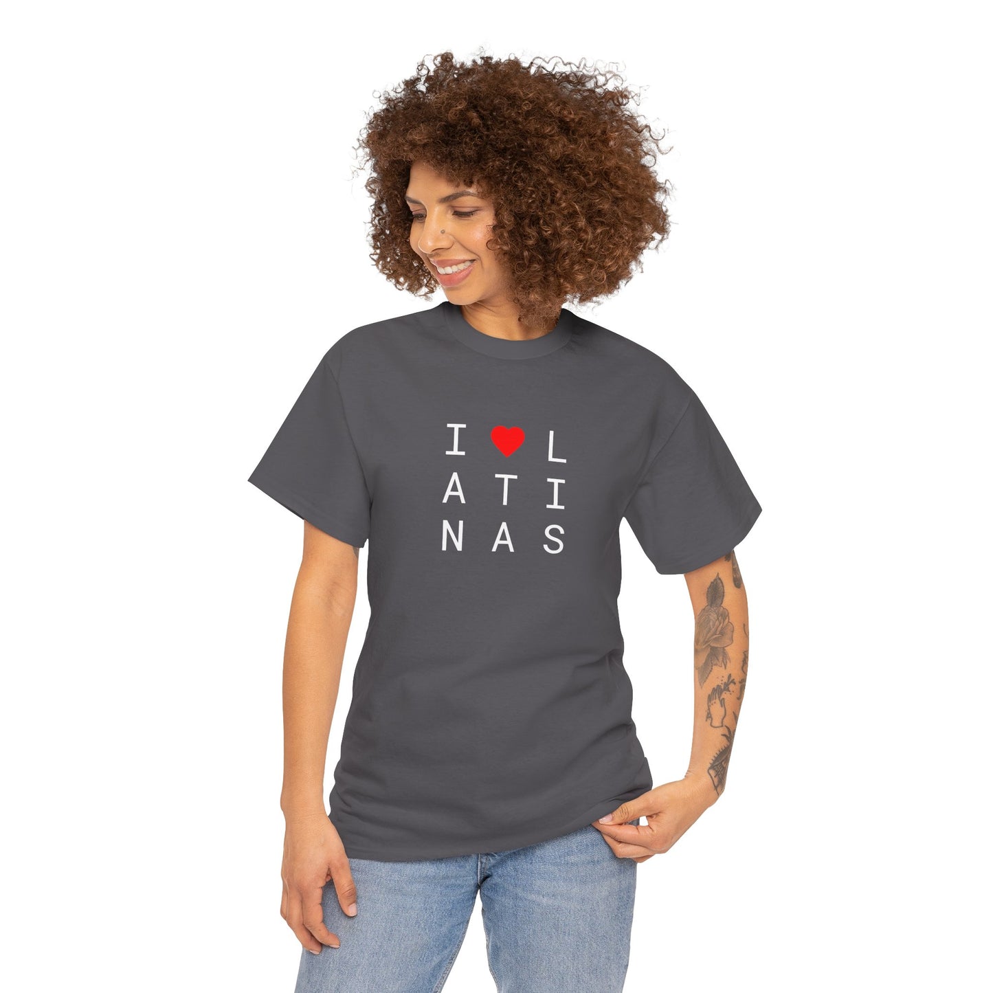 I <heart> LATINAS (2 color) - Unisex Heavy Cotton T-Shirt