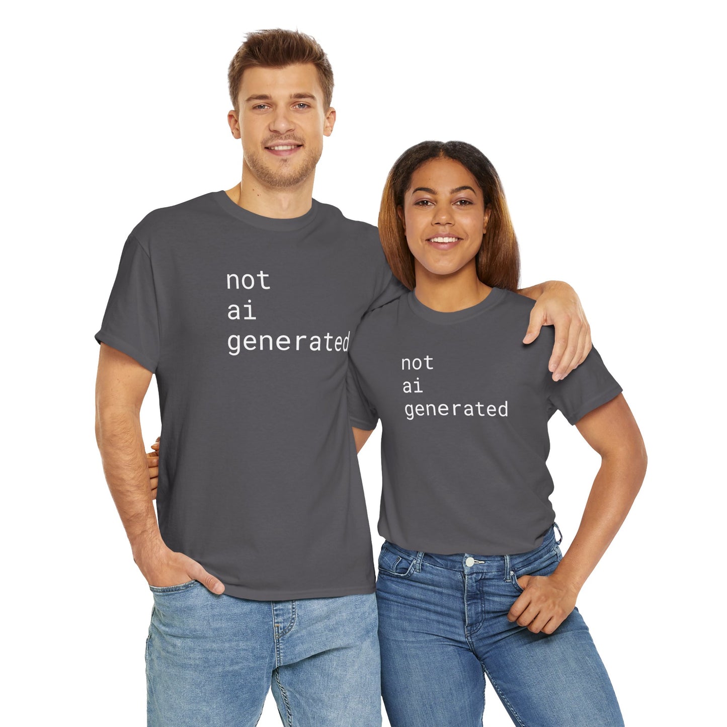 not ai generated - Unisex Heavy Cotton T-Shirt